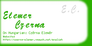 elemer czerna business card