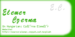 elemer czerna business card